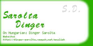 sarolta dinger business card